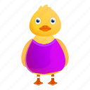 baby, clothes, computer, duck, purple, yellow