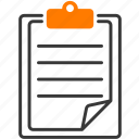 clipboard, checklist, document, form, tasking, survey, report