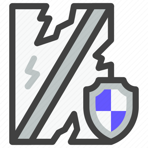 Insurance, protection, shield, security, care, broken, product icon - Download on Iconfinder