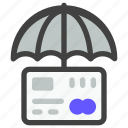 insurance, protection, shield, security, care, payment, card, credit card, umbrella