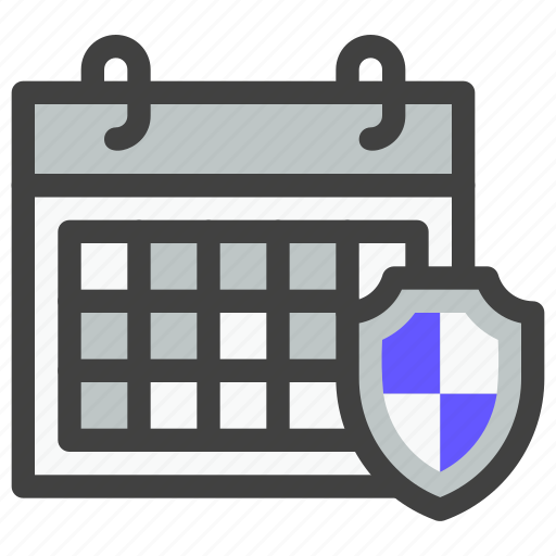Insurance, protection, shield, security, care, schedule, calendar icon - Download on Iconfinder