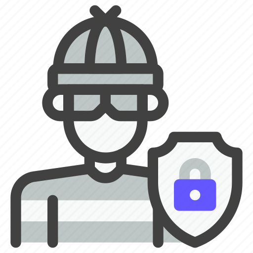Insurance, protection, shield, security, care, thief, criminal icon - Download on Iconfinder