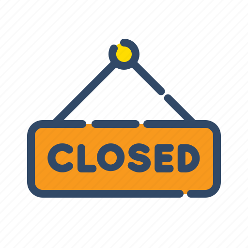 Closed, closed design, closed label, shopping closed icon - Download on Iconfinder