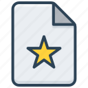 document, e-commerce, favorite, paper, star 