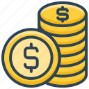 coins, currency, dollar, e-commerce, money 