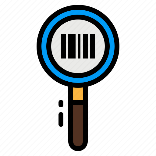 Barcode, glass, magnifying, search, verification icon - Download on Iconfinder