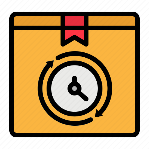 Box, delivery, packaging, shipping, time icon - Download on Iconfinder