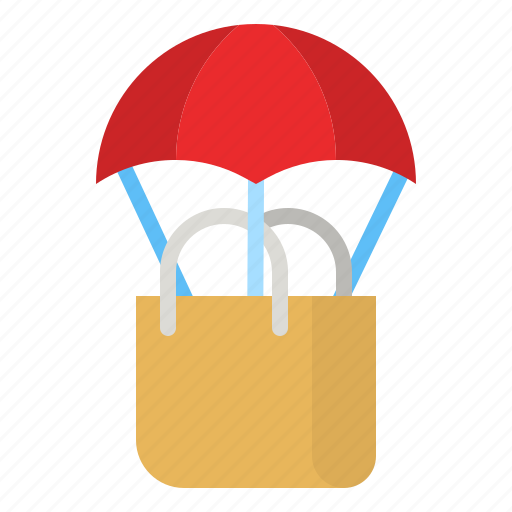 Delivery, dropshipping, drop, shipping, pararchute icon - Download on Iconfinder