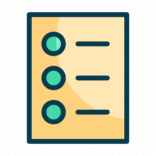 List, checklist, document, clipboard, menu, paper, task icon - Download on Iconfinder