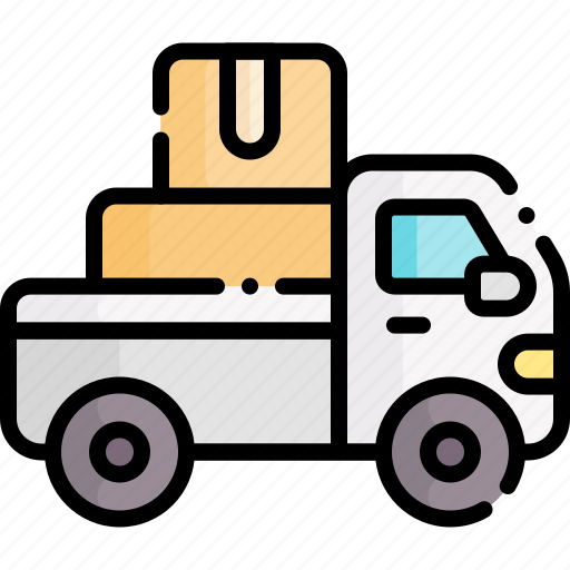 Delivery truck, mover truck, cargo truck, delivery, shipping, vehicle, transportation icon - Download on Iconfinder
