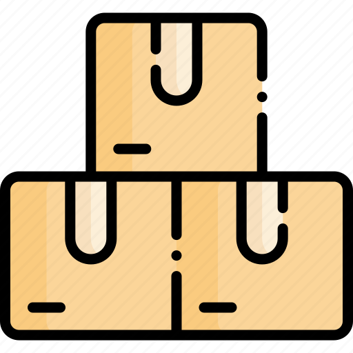 Stock, package, cardboard, stack, logistic, warehouse, boxes icon - Download on Iconfinder