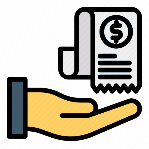Bill, invoice, payment, ecommerce, hand icon - Download on Iconfinder