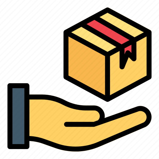 Hand, box, delivery, gift, package icon - Download on Iconfinder