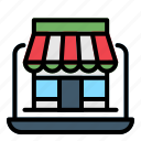 laptop, online, shop, ecommerce, store, shopping