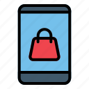 phone, smartphone, online, shop, bag