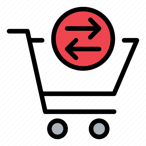 Trolley, return, shopping, ecommerce, cart icon - Download on Iconfinder