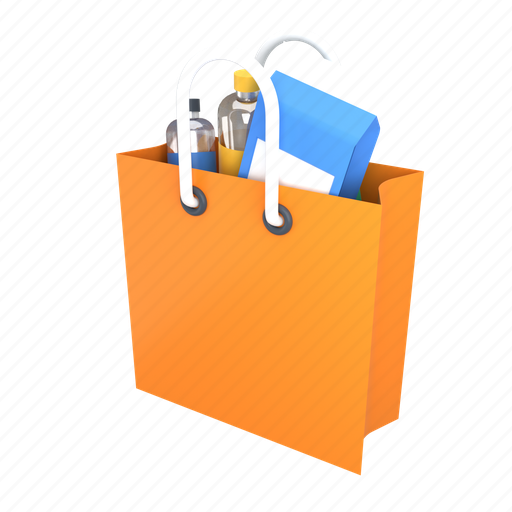 Shopping, bag, ecommerce, shop 3D illustration - Download on Iconfinder