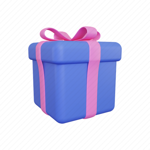 Gift, present, box, package, birthday, parcel 3D illustration - Download on Iconfinder