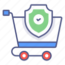 secure cart, secure shopping, shield, ecommerce, shopping