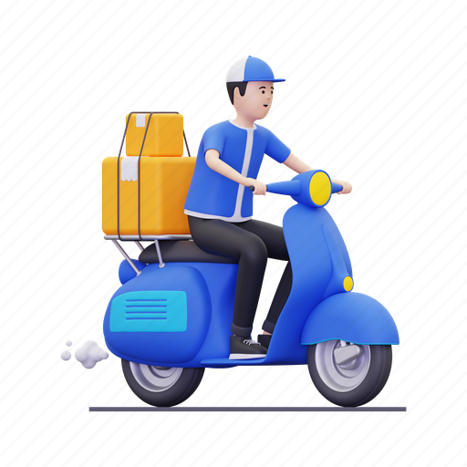 Delivery, courier, shipping, shopping, parcel, delivery man, ecommerce 3D illustration - Download on Iconfinder