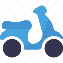 motorcycle, bike, scooter, motorbike, transport, ride, delivery