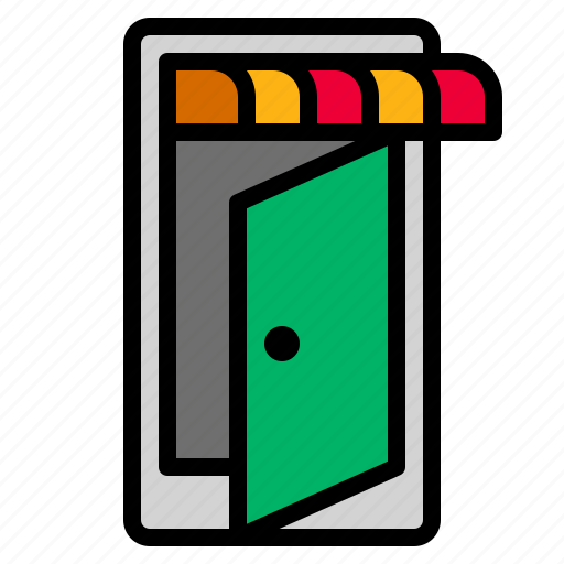 Cafedoor, open, store icon - Download on Iconfinder