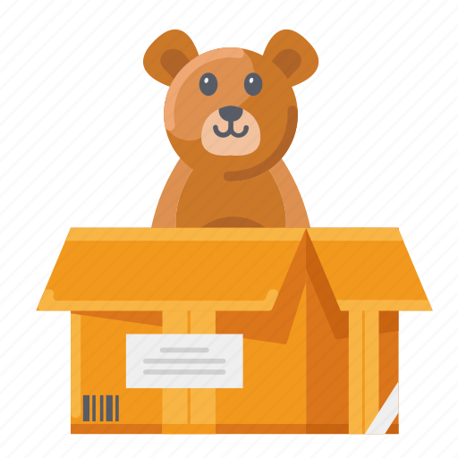 Box, doll, goods, stuff, teddy bear icon - Download on Iconfinder