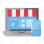 device, e-commerce, laptop, market, online shop, phone, website 