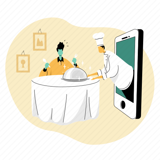 Food, delivery, restaurant, cooking, shipping, meal, online shop illustration - Download on Iconfinder