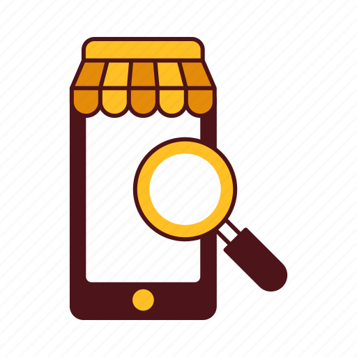 Commerce, e-commerce, locate, online, search, search store, shop icon - Download on Iconfinder