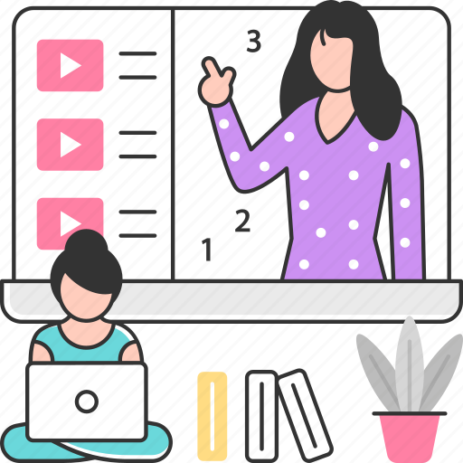 Virtual classroom, online education, teacher, student, professor, elearning icon - Download on Iconfinder