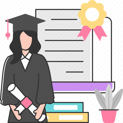 Diploma, degree, scholarship, certificate, online education, elearning icon - Download on Iconfinder