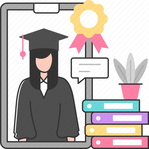 Online education, scholarship, student, degree, mobile learning icon - Download on Iconfinder