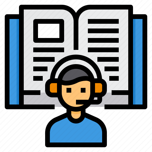 Audio, book, lesson, student, study icon - Download on Iconfinder