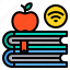 apple, book, elearning, learning, online 