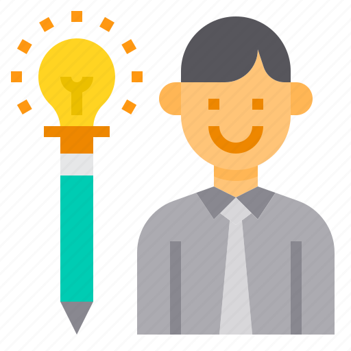Bulb, innovation, light, pencil, teach, teacher icon - Download on Iconfinder