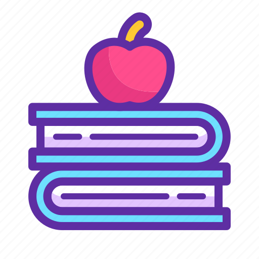 Apple, books, education, learning icon - Download on Iconfinder