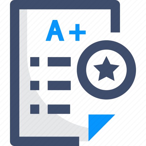 A, exam, grade, report card, score icon - Download on Iconfinder