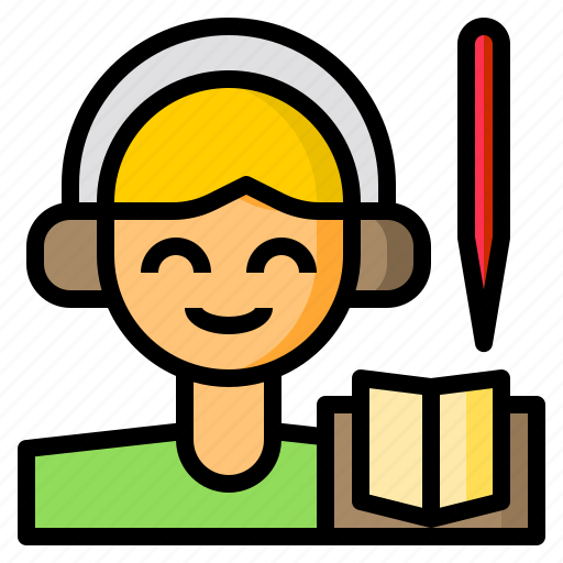 Book, student, learning, pen, pencil icon - Download on Iconfinder