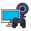 gaming, controller, console, webcam, lcd, screen, technology 