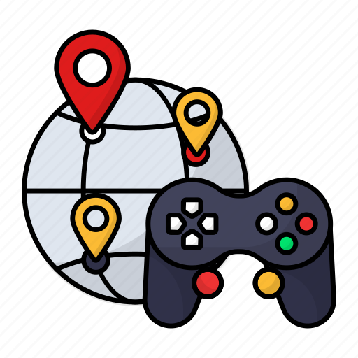 Global, gaming, console, controller, location, globe icon - Download on Iconfinder