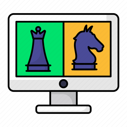 Esports, queen, knight, chess, computer games, gaming tactics, strategy icon - Download on Iconfinder