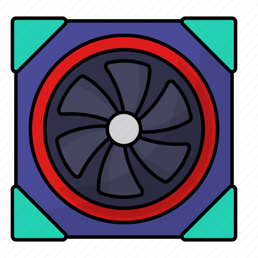 Cooling fan, gaming, computer fan, rgb, case fan, cooling component icon - Download on Iconfinder
