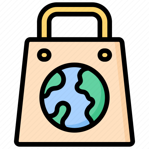 Earth, hour, bag, shopping, globe icon - Download on Iconfinder
