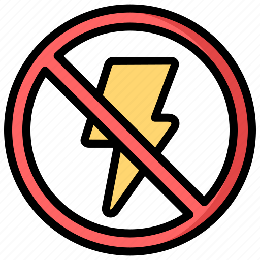 No, energy, power, forbidden, electric icon - Download on Iconfinder