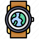 earth, hour, watch, hand watch, globe