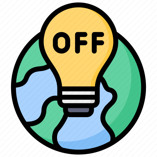 Earth, hour, off, bulb, earth day icon - Download on Iconfinder