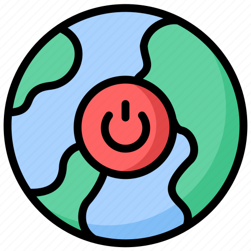 Earth, hour, turn, off, power icon - Download on Iconfinder