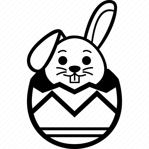 Chocolate, easter, egg, hatching, rabbit, stripes, zigzag icon - Download on Iconfinder