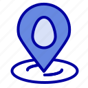 easter, location, map, pin